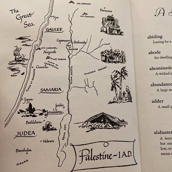 1949, A Picture Dictionary of the Bible Hardcover Book by Ruth P. Tubby. - Picture 8 of 14